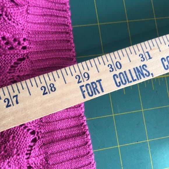 Pink Southern Lady Open Cardigan Sweater Lace Up Back 3/4 Sleeves size Small - Picture 5 of 5